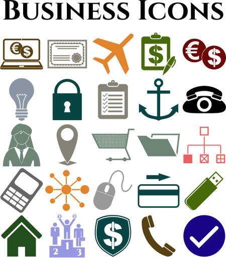 25 businessicon set. Set of web Icons.