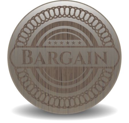 Bargain retro style wooden emblem