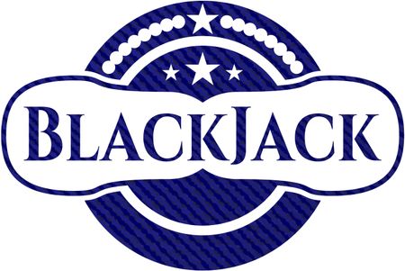BlackJack emblem with denim high quality background