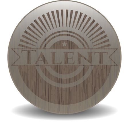 Talent retro style wooden emblem