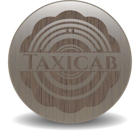 Taxicab wood emblem. Retro