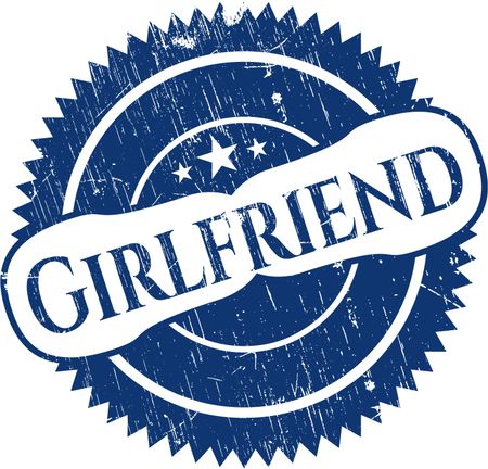 Girlfriend grunge style stamp