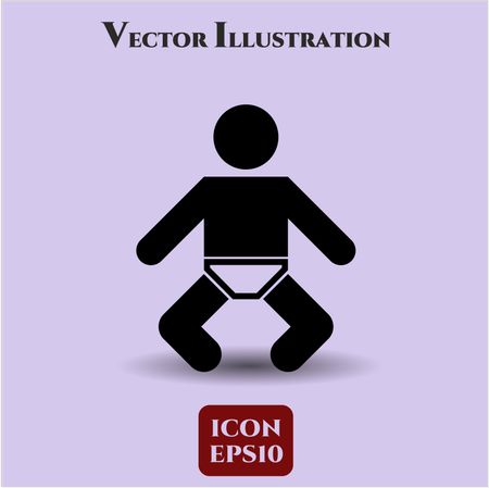 baby icon vector symbol flat eps jpg app web concept website