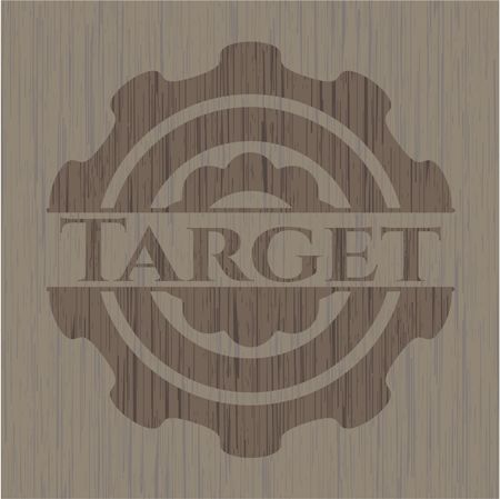 Target retro style wood emblem