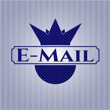 Email emblem with denim texture