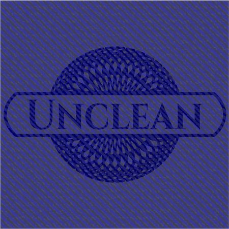 Unclean with jean texture