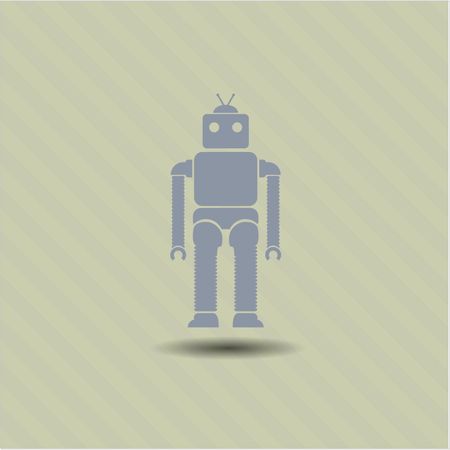robot icon vector symbol flat eps jpg app web concept website