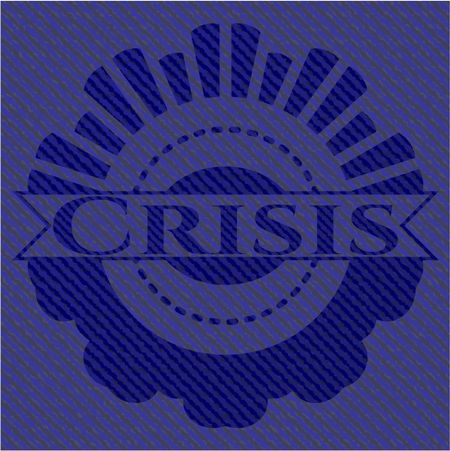 Crisis emblem with jean texture