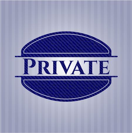 Private emblem with jean texture