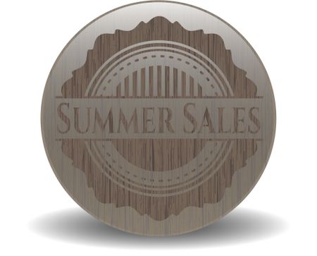 Summer Sales vintage wood emblem