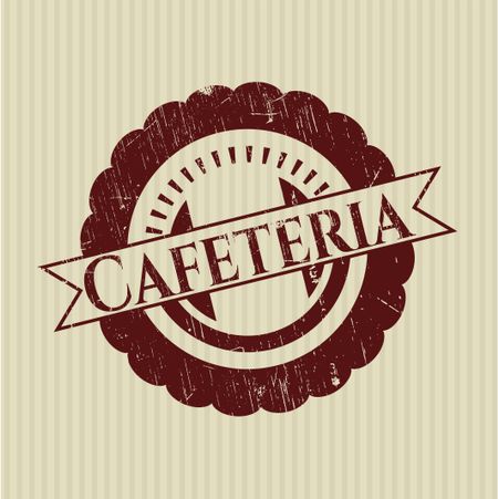 Cafeteria rubber grunge texture stamp