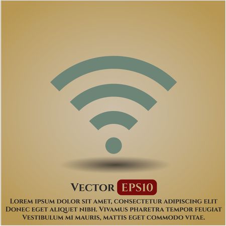 Wifi signal icon vector symbol flat eps jpg app web