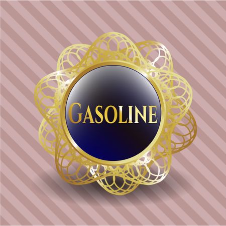 Gasoline gold shiny badge