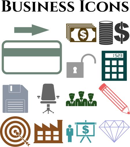 13 businessicon set. Set of web Icons.