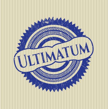 Ultimatum with rubber seal texture