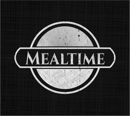 Mealtime chalkboard emblem