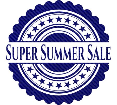 Super Summer Sale with denim texture