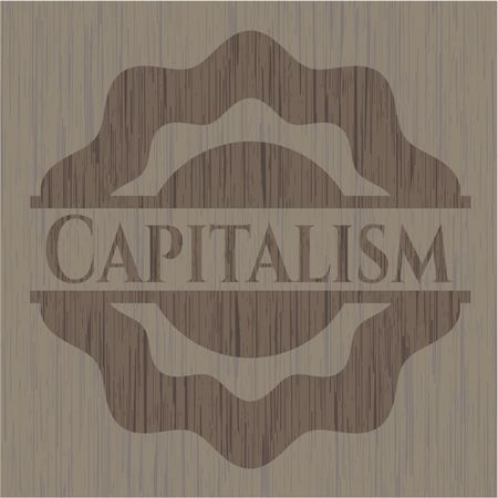 Capitalism wooden signboards