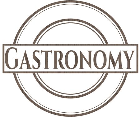 Gastronomy retro wood emblem