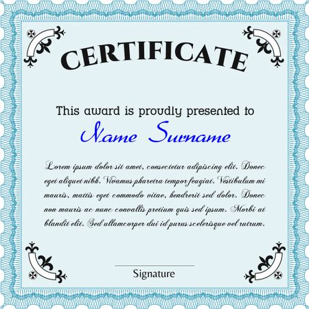 certificate template eps10 jpg of achievement diploma vector illustration design completion