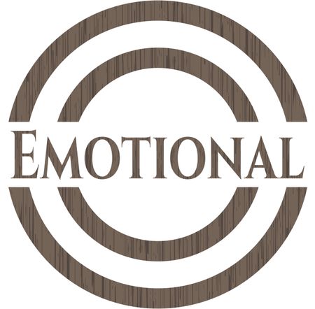 Emotional wood emblem. Retro