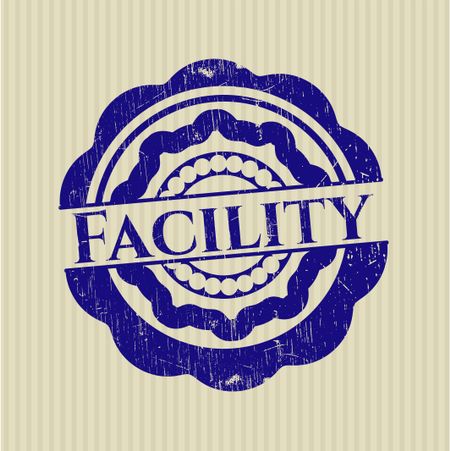 Facility rubber stamp with grunge texture