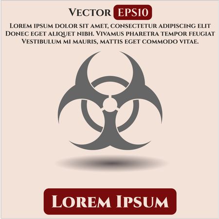 biohazard icon vector symbol flat eps jpg app web concept