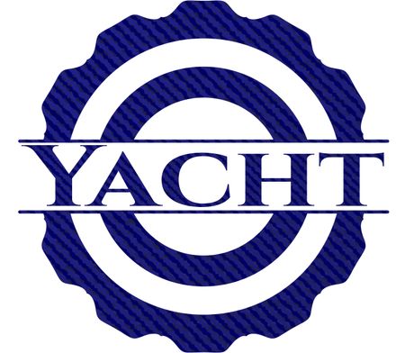 Yacht emblem with jean high quality background