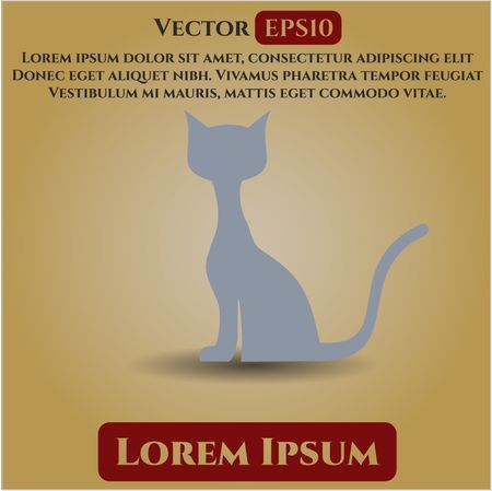cat icon vector symbol flat eps jpg app web concept website