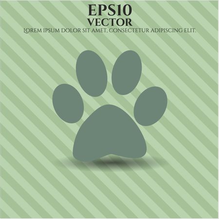 paw icon vector symbol flat eps jpg app web concept website