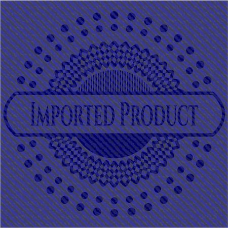 Imported Product emblem with denim high quality background
