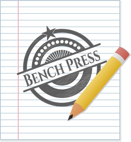 Bench Press drawn in pencil