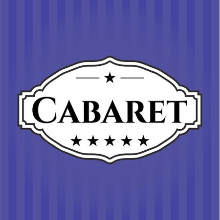 Cabaret retro style card, banner or poster