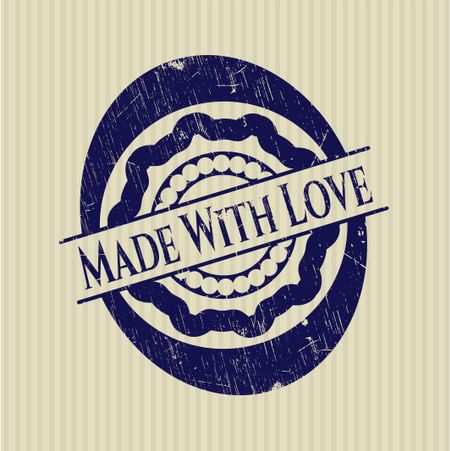 Made With Love grunge style stamp