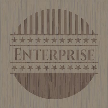 Enterprise wood icon or emblem