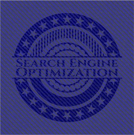 Search Engine Optimization with denim texture