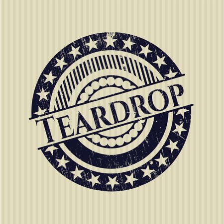 Teardrop rubber stamp