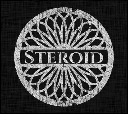 Steroid chalkboard emblem