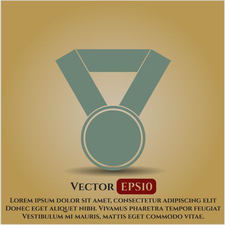 medal icon vector symbol flat eps jpg app web concept website