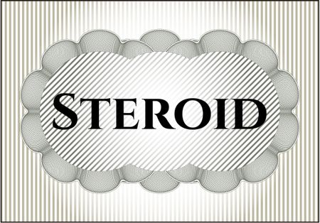 Steroid retro style card, banner or poster