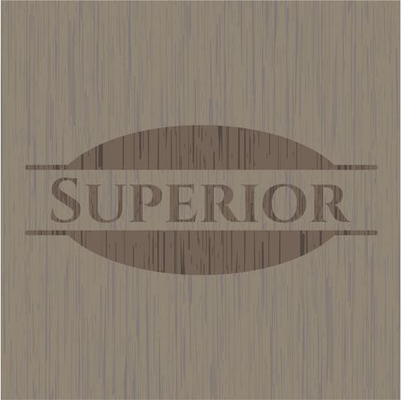Superior retro wood emblem