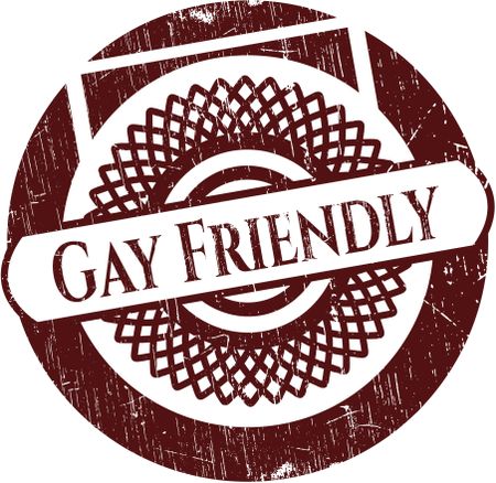gay-friendly-rubber-stamp-423216235 Gay Friendly rubber stamp