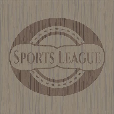 Sports League retro wood emblem