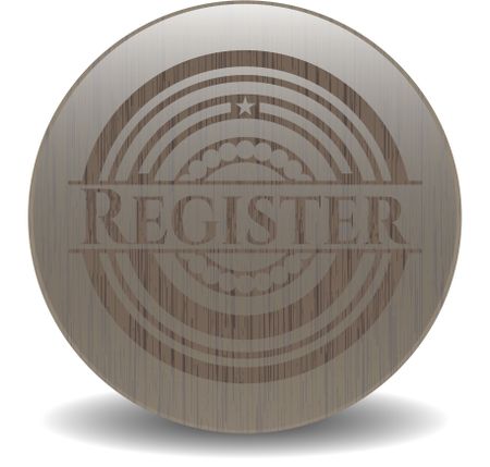 Register retro wood emblem