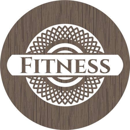 Fitness retro wood emblem