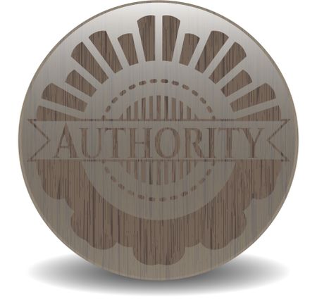 Authority vintage wood emblem