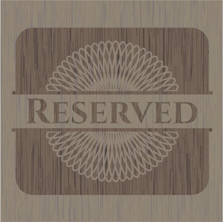 Reserved retro style wood emblem