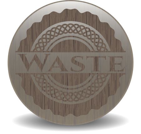 Waste realistic wood emblem