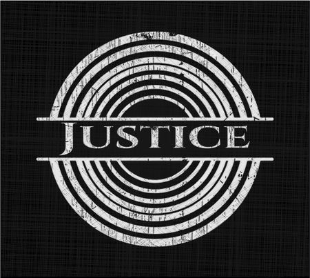 Justice with chalkboard texture