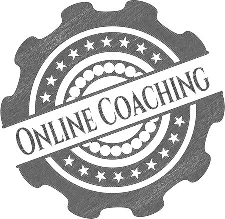 Online Coaching draw with pencil effect